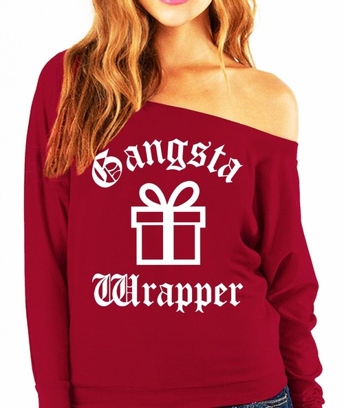 Gangsta Wrapper Christmas Present Slouchy