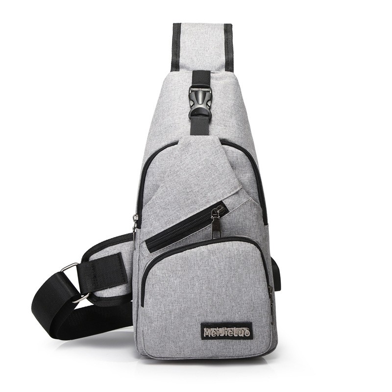New shoulder bag men's charging bag sports men's usb chest bag outdoor diagonal package