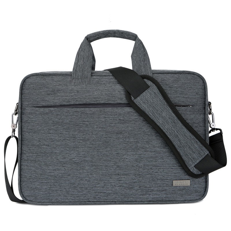 One Shoulder Shockproof and Pressureproof Computer Bag Dark Gray 15.6inch