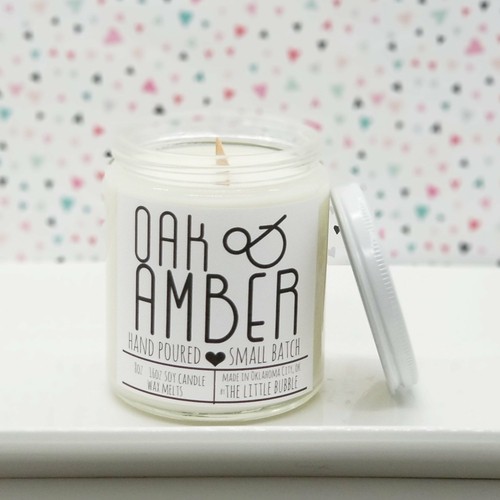 Oak & Amber ~ Soy Candle 8OZ JAR 