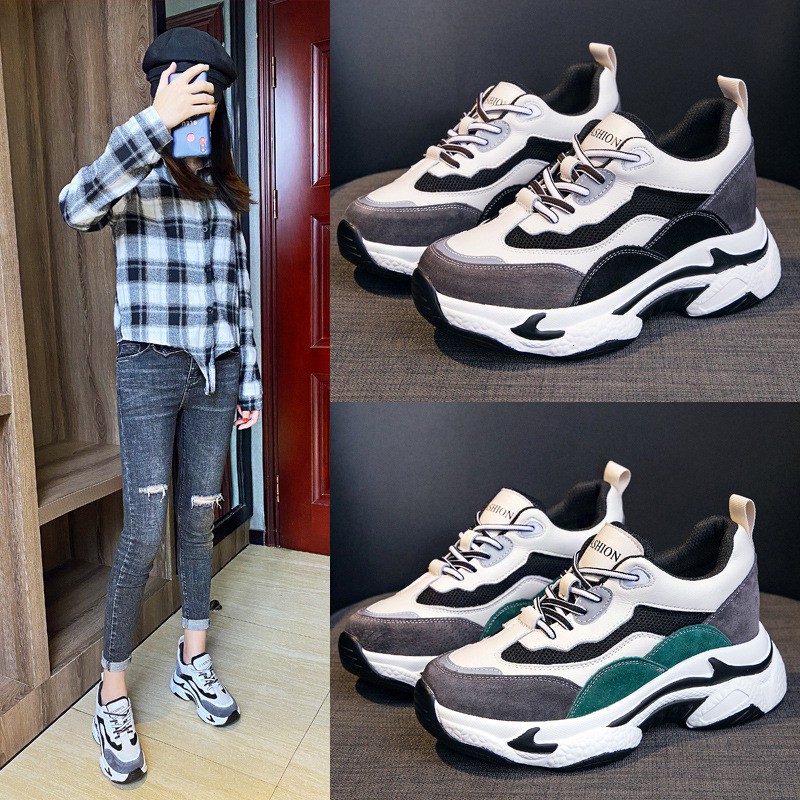 2021 New Autumn And Winter Net Red Women's Shoes Casual Plus Cashmere Increase In Women's Sports Shoes