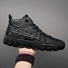 Men's casual shoes high-top leather shoes