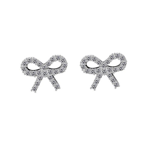 Delicate Rhinestone Bowknot Earrings AAA Cubic