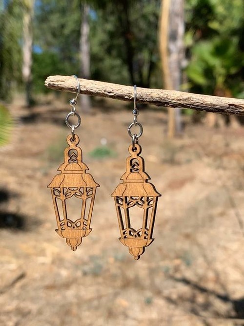 Lantern Earrings #1617 BROWN 