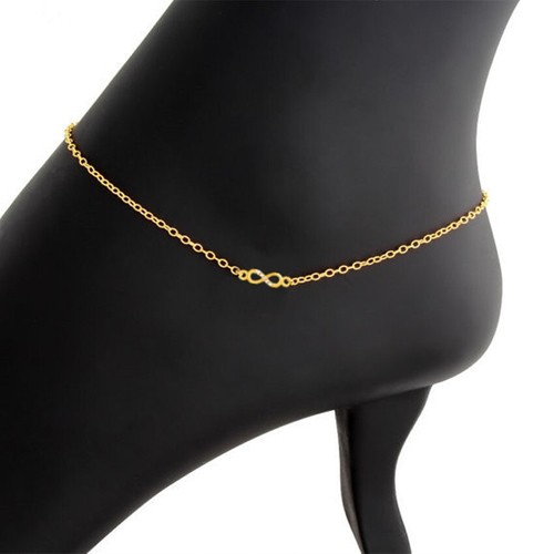 Charming CZ Infinite Anklets For Women Stainless