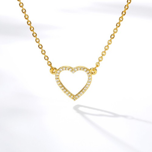 Dainty Love Heart Charm Necklaces For Women Girls N00689 ROSE GOLD COLOR 