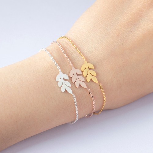 Delicate Stainless Steel Chain Gold Charm Bracelet