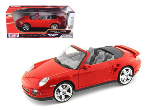 Porsche 911 (997) Turbo Cabriolet Red 1/18 Diecast Model Car by