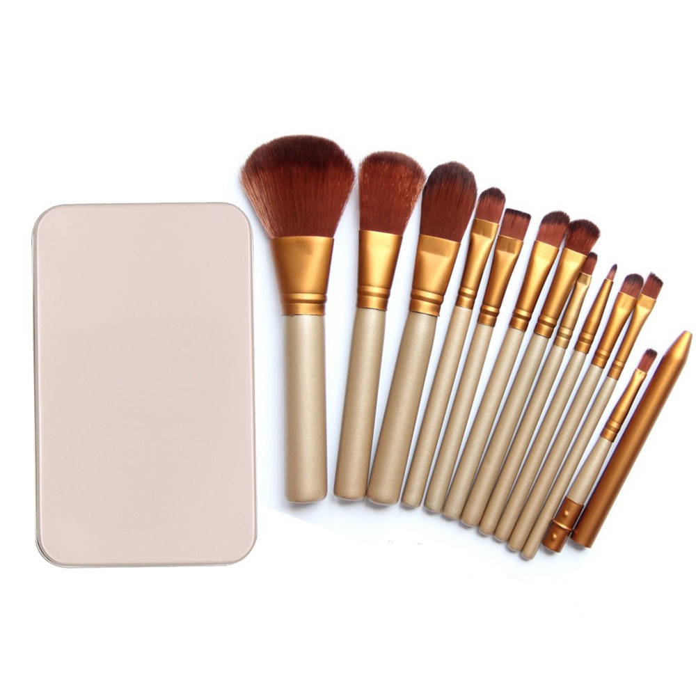 Gold Color Makeup Makeup Brush Set