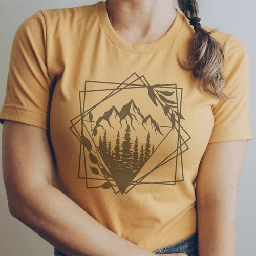 Geometric Mountains Opt 2 Graphic T-Shirt - MI133