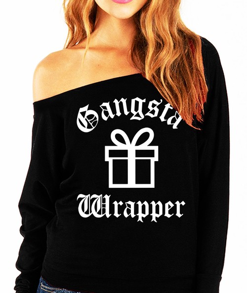 Gangsta Wrapper Christmas Present Slouchy