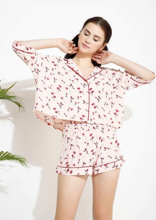 Floating In Dreams Pink Sleepwear Set