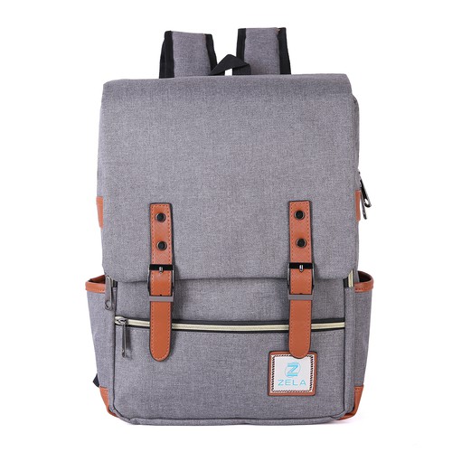 Slim Backpack ,College, School and Business Fits 15-inch Laptop-Gray