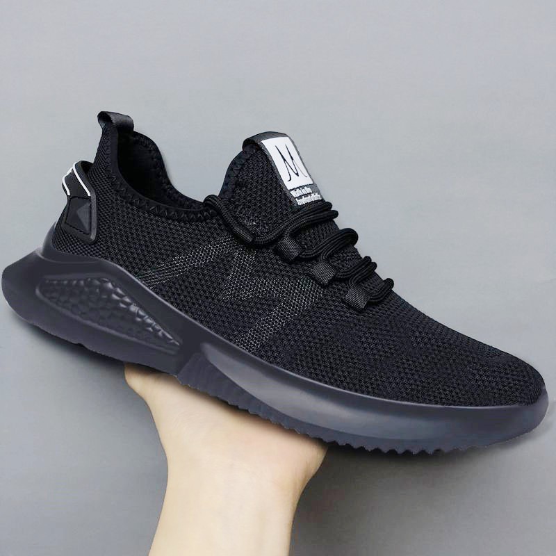 2021 Fall New Men's Shoes Breathable Fly Woven Casual Sports Shoes Men's Shoes Korean Net Shoes