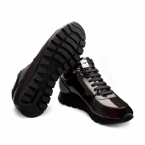 Lacquered Leather Sneakers