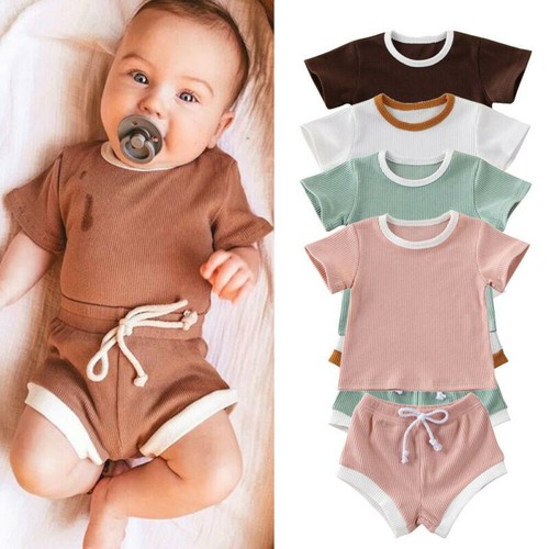 Baby Summer Clothing Infant Baby Girl Boy Clothes Short Sleeve Tops