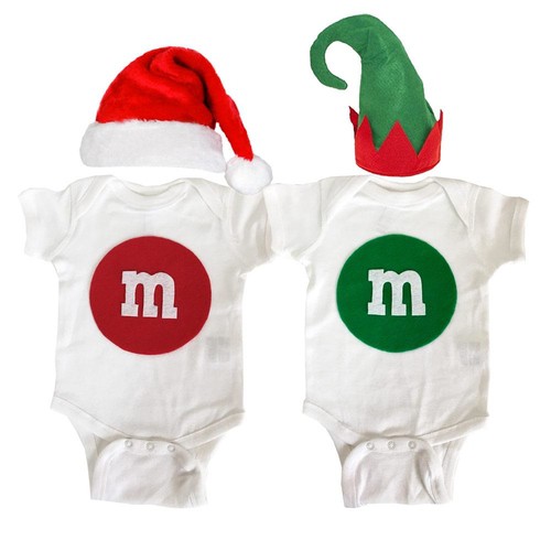 Merry Christmas - M and M's Baby Bodysuit Combo -