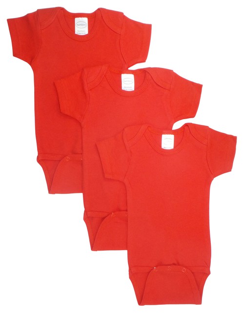 Red Bodysuit Onezies (Pack of 3)