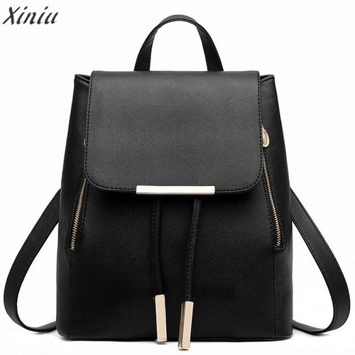 College wind Backpack Women Leather Backpacks