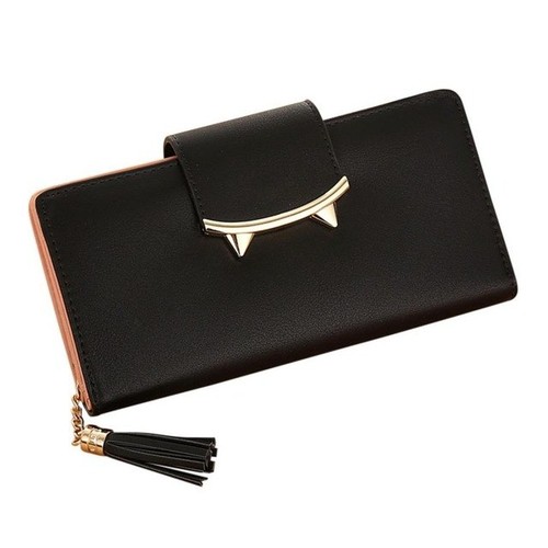 Women wallet card wallet holder Tassel Solid