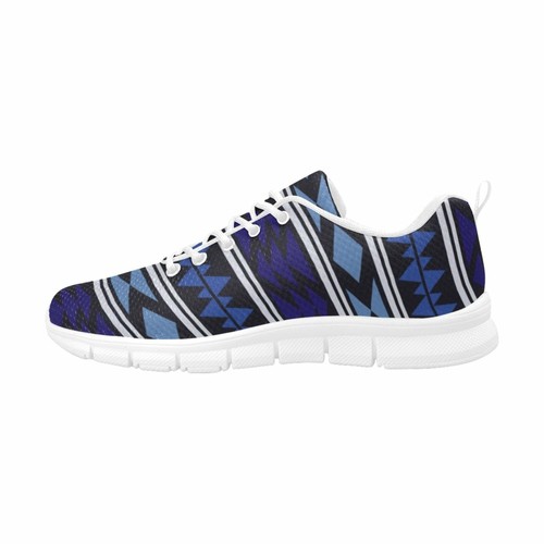 Uniquely You Womens Sneakers - Blue Horizon Aztec Style Canvas Sports