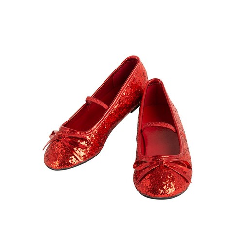 Rubies 278322 Girls Ballet Shoe - Red, Size 9-10