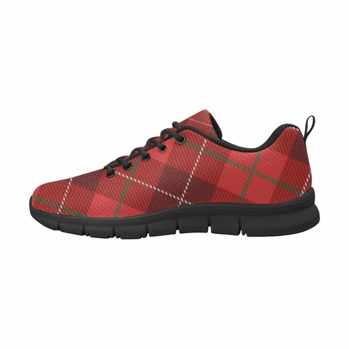 Uniquely You Womens Sneakers,  Red Plaid  Running Shoes