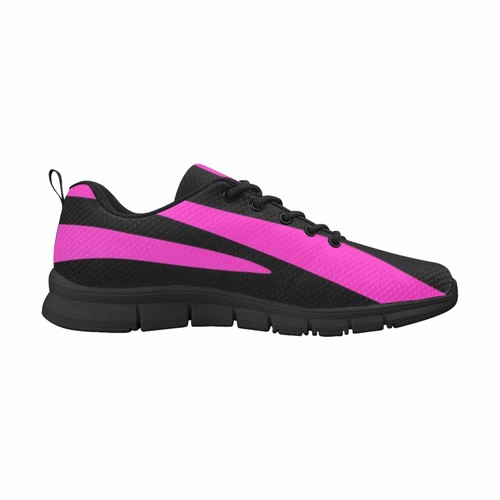Uniquely You Sneakers for Women, Black and Purple Stripe - Running