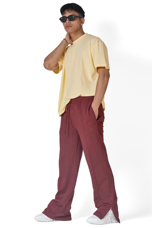 SIDE SLIT TROUSER WITH CREASE