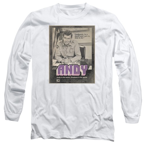 Trevco CBS2200-AL-6 Andy Griffith Show & Andy Long Sleeve Adult Cotton