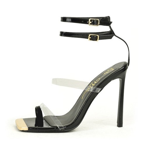 high heel sandal with ankle straps