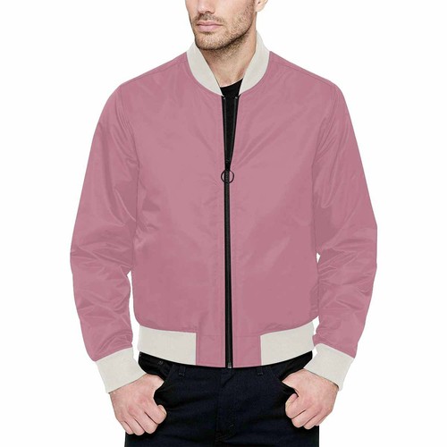 Uniquely You Mens Jacket, Puce Red Bomber Jacket