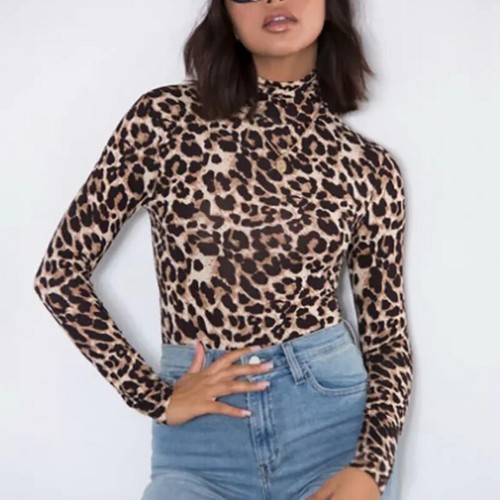 Vintage Leopard Printed Bodysuit