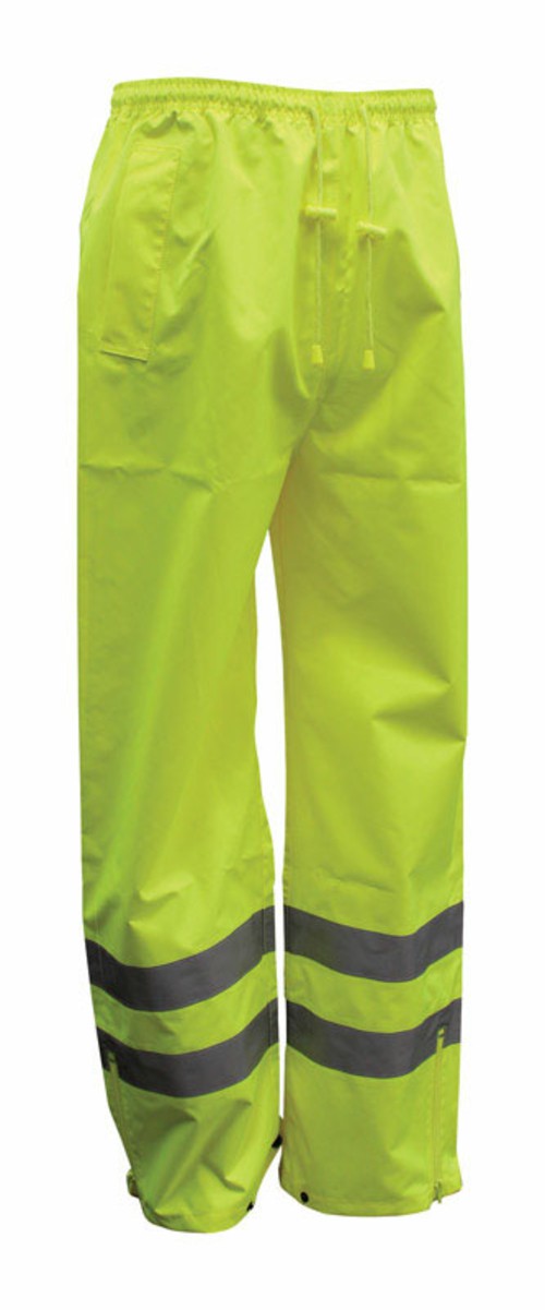 Boss 8008701 Hi-Vis Yellow Polyester Unisex Rain Pants, 2XL